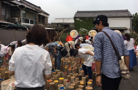 さわら・町並み・竹灯り